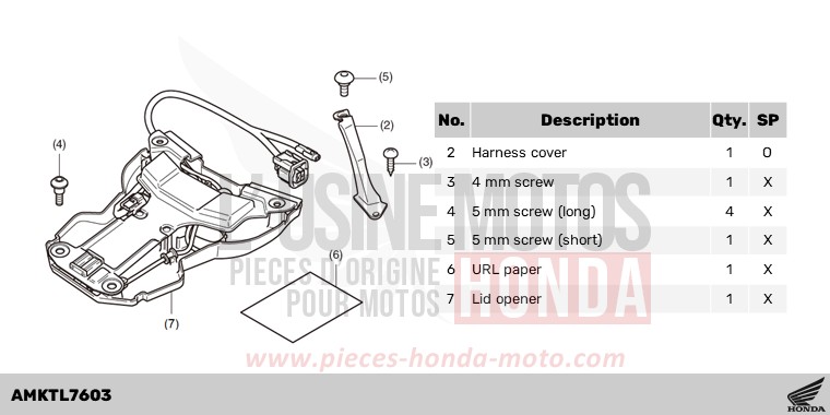 KIT,TOP BOX OPENER (SMART) de X-ADV 750 SHASTA WHITE (NH138) 2023